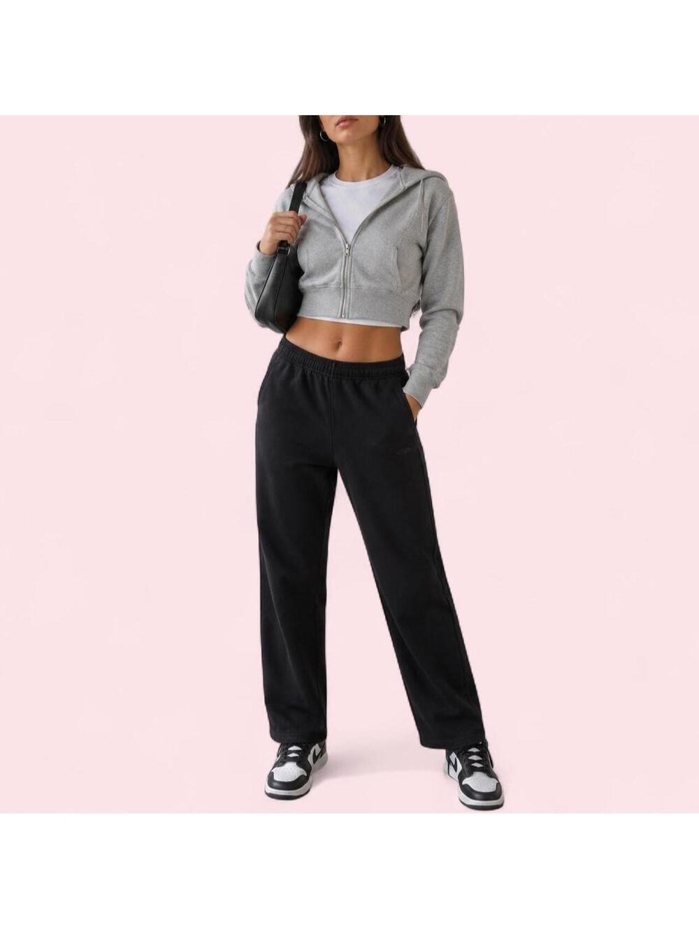 Champion Duo Dry Black Straight-Leg Sweatpants Size S